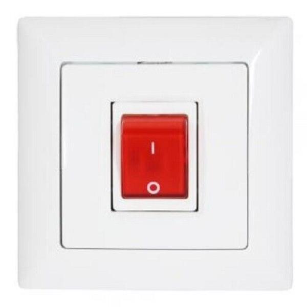 Gunsan Visage beleuchteter Ein- Ausschalter für Durchlauferhitzer usw. Weiß